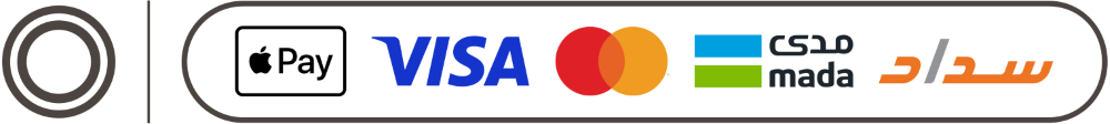 طرق الدفع المتاحة: Apple Pay، فيزا، ماستركارد، مدى، سداد